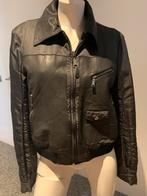 Richmond gewatteerd jasje met leer maat it 46, Maat 38/40 (M), Richmond, Zwart, Ophalen of Verzenden