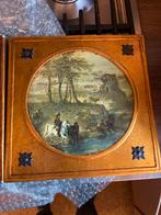 Twee schilderijtjes in lijst, Antiek en Kunst, Kunst | Schilderijen | Klassiek, Ophalen of Verzenden