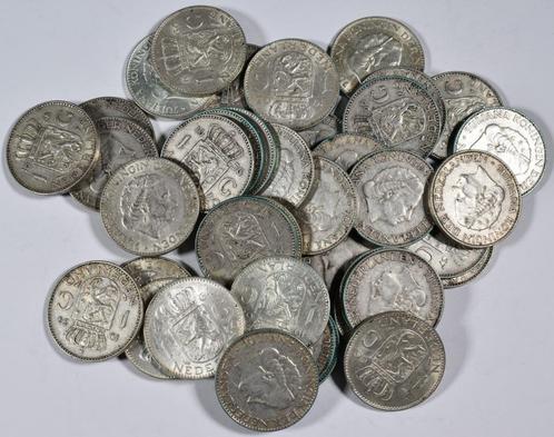 Partij van 40 zilveren Juliana guldens., Postzegels en Munten, Munten | Nederland, Setje, 1 gulden, Koningin Juliana, Zilver, Ophalen of Verzenden