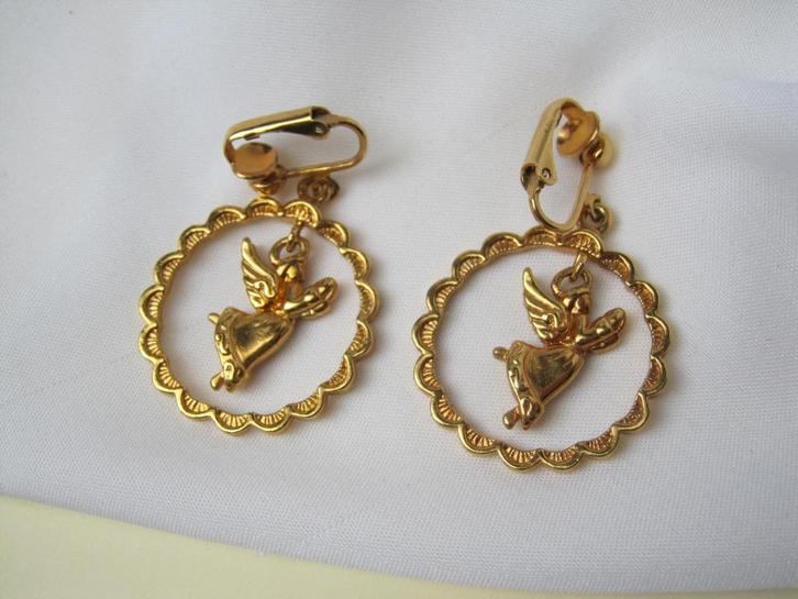 Oorbellen KERST engeltjes hangers, Diversen, Kerst, Zo goed als nieuw, Verzenden