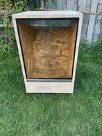 Terrarium 40x40x60 (osb, whitewash), Dieren en Toebehoren, Reptielen en Amfibieën | Toebehoren, Ophalen of Verzenden, Zo goed als nieuw