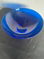 Blauwe glazen schaal van Siem van der Marel, Antiek en Kunst, Ophalen of Verzenden