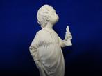 Beeld jongen met blaker kandelaar Capodimonte Bruno Merli, Antiek en Kunst, Ophalen of Verzenden