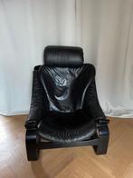 Vintage leather lounge chair by Ake Fribyter, Ophalen, Hout, Gebruikt, 75 tot 100 cm