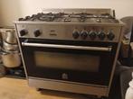 Vrijstaand gasfornuis met heteluchtoven - 90x90x60cm, Ophalen, Gebruikt, 60 cm of meer, Gas