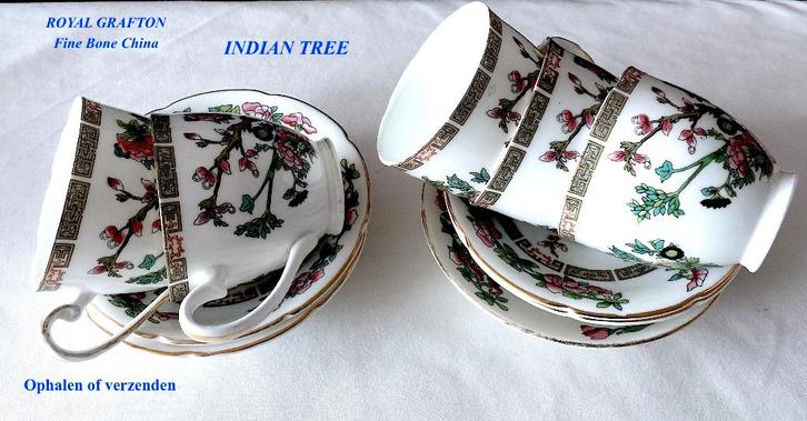 5 kop & schotels samen € 20 Royal Grafton Indian Tree, Antiek en Kunst, Antiek | Servies los, Ophalen