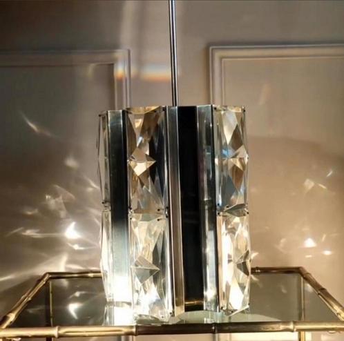 Vintage kristallen kroonluchter, Huis en Inrichting, Lampen | Hanglampen, Zo goed als nieuw, Minder dan 50 cm, Ophalen of Verzenden