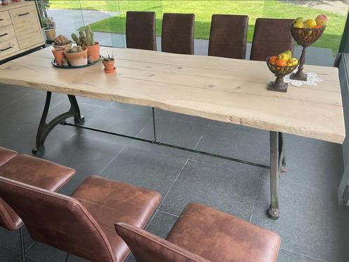 BOOMSTAMTAFEL, Huis en Inrichting, Tafels | Eettafels, Zo goed als nieuw, 50 tot 100 cm, 200 cm of meer, Rechthoekig, Ophalen