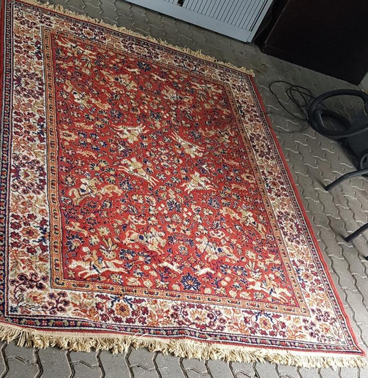 Vintage Rood Perzisch Tapijt 240 x 170, Antiek en Kunst, Antiek | Kleden en Textiel, Ophalen