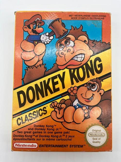 Donkey Kong Classics Nintendo NES PAL Compleet In Box (CIB, Spelcomputers en Games, Games | Nintendo NES, Zo goed als nieuw, Platform