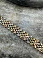 Prachtige 14k gouden tricolor Rolex armband, Sieraden, Tassen en Uiterlijk, Armbanden, Ophalen of Verzenden, Nieuw, Goud