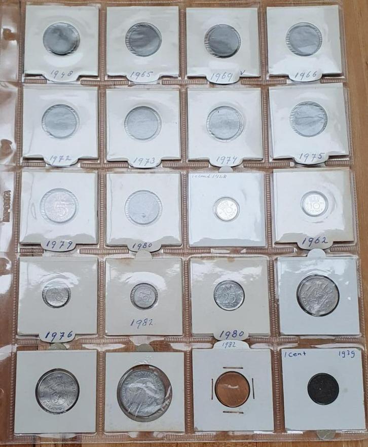 munten mix 1 cent ,5 cent, 10 cent, 25 cent, 1 gld,2.5 gld, Postzegels en Munten, Munten | Nederland, Overige waardes, Koningin Juliana