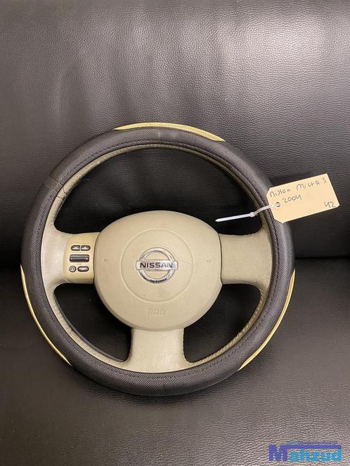 NISSAN MICRA 3 K12 Stuur stuurwiel met airbag beige 2002-201, Auto-onderdelen, Besturing, Nissan, Gebruikt, Ophalen of Verzenden