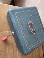 Vintage Geldkistje met Sleutel, Antiek en Kunst, Ophalen of Verzenden