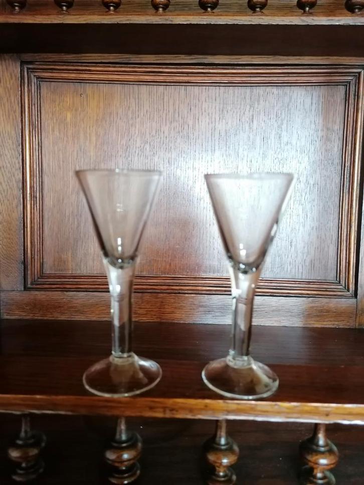 Vintage Borrelglaasjes Set van 2, Antiek en Kunst, Antiek | Glas en Kristal, Ophalen of Verzenden