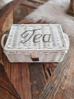 Zgan  riviera maison  rattan tea box  wit, Ophalen of Verzenden, Zo goed als nieuw