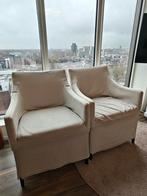 6 witte eetkamerstoelen Linteloo, Ophalen, Gebruikt, Wit, Stof