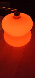 Retro Vintige oranje glazen verstelbare Wandlamp, Ophalen of Verzenden, Gebruikt, Glas, Retro ,space