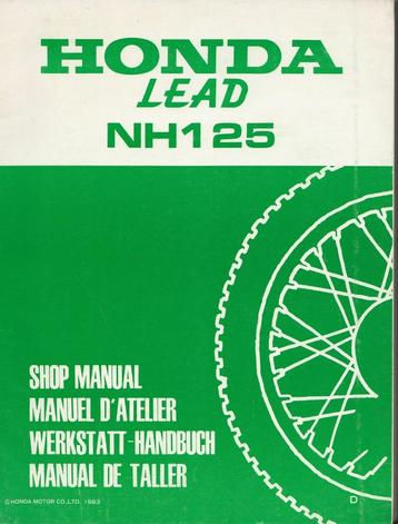 Honda NH125 Lead shop manual (3124z)