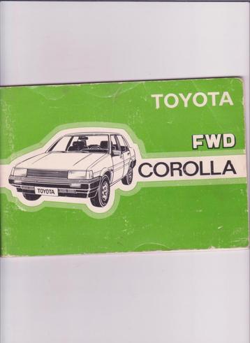 Instructieboekje Toyota Corolla FWD 1983 Vraagbaak boek beschikbaar voor biedingen