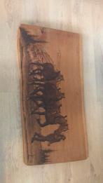 Schilderij hout 100 x 50, Antiek en Kunst, Kunst | Beelden en Houtsnijwerken, Ophalen of Verzenden