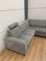 Mooie luxe suede teddy grijze hoekbank - GEREINIGD!!!, Ophalen, Luxe, Hoekbank, Zo goed als nieuw