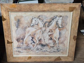 Schilderij Paarden  beschikbaar voor biedingen