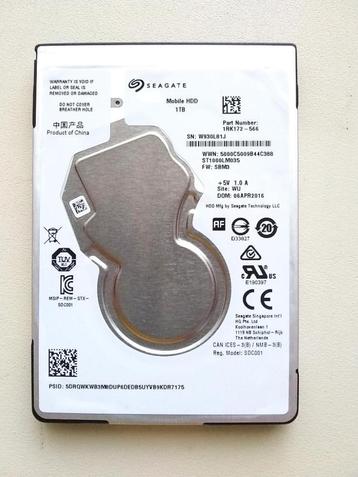 Defecte : Seagate Hardeschijf 1TB voor laptop beschikbaar voor biedingen