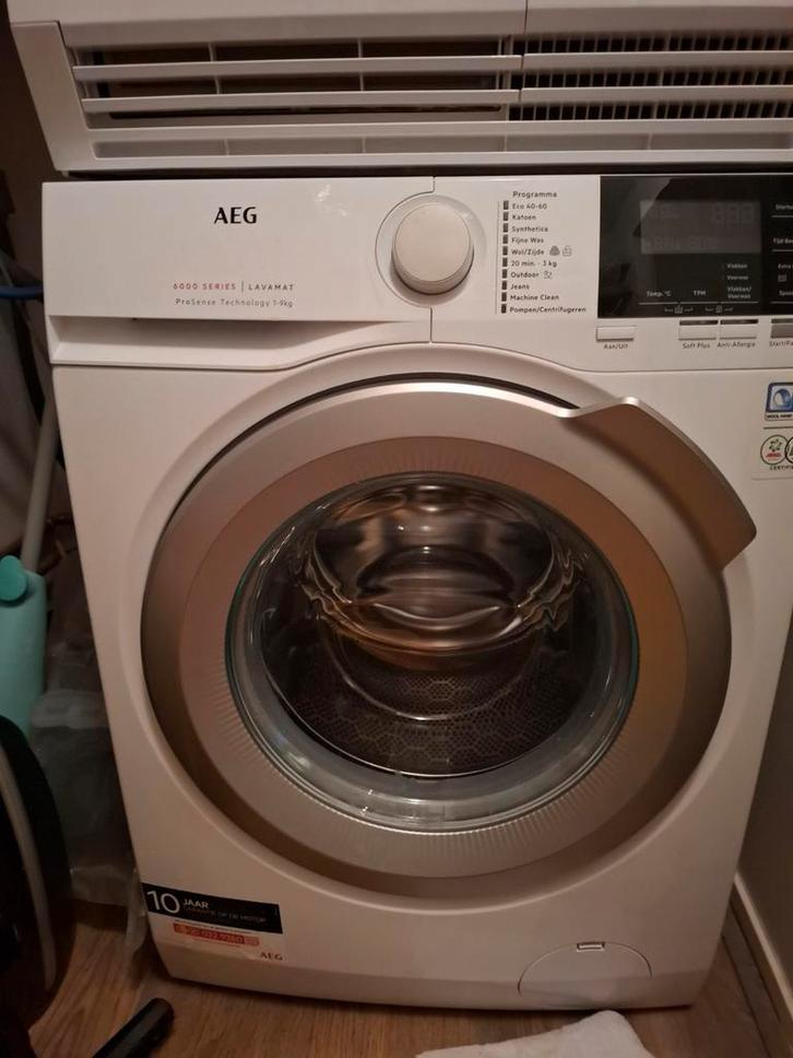 AEG 6000 Serie Wasmachine ophalen Twello, Witgoed en Apparatuur, Wasmachines, Gebruikt, Voorlader, 8 tot 10 kg, 85 tot 90 cm, 1200 tot 1600 toeren