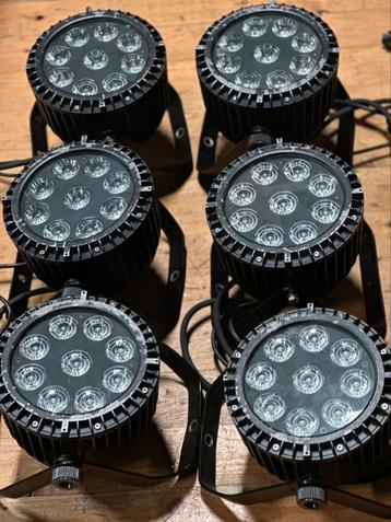 6 stuks ledpar rgbwu IP 65 beschikbaar voor biedingen