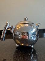 Bredemeijer ronde dubbelwandige theepot zilverkleurig, Ophalen, Gebruikt