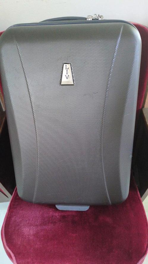 LIV koffer~handbagage  ~Zilvergrijs~ Hardcase~, Sieraden, Tassen en Uiterlijk, Koffers, Gebruikt, Hard kunststof, 50 tot 60 cm