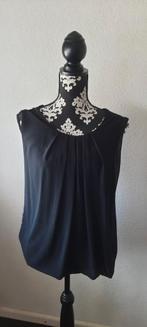 Enjoy zwart dames top met kanten rug mt L, Verzenden, Zwart, Maat 42/44 (L), Enjoy
