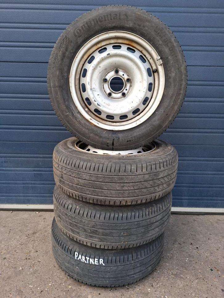 Peugeot Partner Berlingo Combo velgen 195-65-15 5x108 - Set, Auto-onderdelen, Banden en Velgen, Banden en Velgen, Zomerbanden