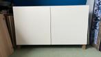 IKEA Besta kast 120x64 wit met melkglas top paneel, Ophalen, Overige materialen, Gebruikt, Minder dan 150 cm