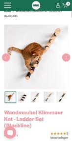 RHR Quality Wandmeubel klimmuur blackline, Dieren en Toebehoren, Ophalen of Verzenden, Nieuw