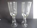2 Glazen bokalen, Overige kleuren, Ophalen of Verzenden, Minder dan 50 cm, Glas