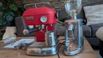 Ascaso dream rood Espressomachine en koffiemolen set, Ophalen, Gebruikt, Overige merken