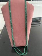 Ronde malachiet edelstenen ketting 2 stuks, Ophalen of Verzenden, Zo goed als nieuw, Groen, Shopper