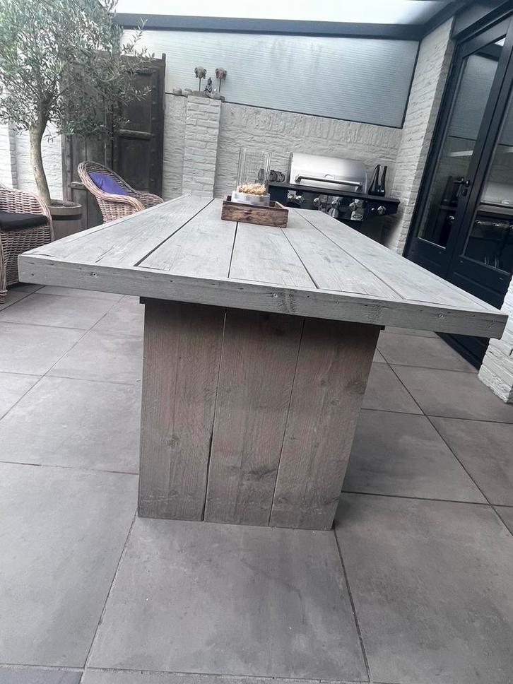 Te koop tuintafel steigerhout, Tuin en Terras, Tuintafels, Gebruikt, Rechthoekig, Hout, Ophalen of Verzenden