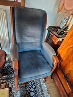 Blauwe Stoelen Set met Voetensteun, Ophalen, Hout, Gebruikt, Klassiek