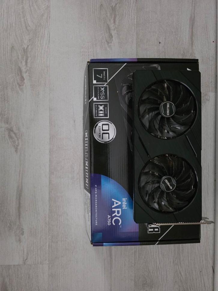 Intel arc 750A 8gb, Computers en Software, Videokaarten, Zo goed als nieuw, Overige chipsets, PCI-Express 4.0, GDDR6, HDMI, DisplayPort