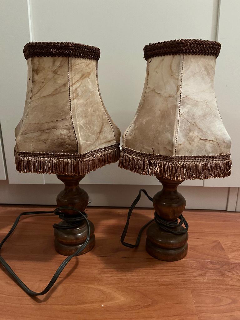 Set antieke tafellamp, Ophalen