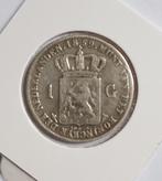 Schaarse Zilveren Gulden uit 1859 - Willem III, 1 gulden, Koning Willem III, Verzenden, Zilver