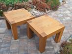 Massief eiken salontafels, Huis en Inrichting, Tafels | Salontafels, Ophalen, 50 tot 100 cm, 50 tot 75 cm, 50 tot 100 cm