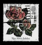 postzegel 1551 Groot-Brittannië bloem Roos Silver Jubilee, Postzegels en Munten, Ophalen of Verzenden, Gestempeld