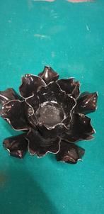 Waxinelicht houder in de vorm van een zwarte roos, Ophalen of Verzenden, 'T Olde Gre-j, Info@toldegrej.nl, Endepoelstraat 20f Didam