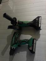 Hitachi Boor- en Schroefmachine + Slijpmachine, Doe-het-zelf en Verbouw, Gereedschap | Boormachines, Gebruikt, Variabele snelheid