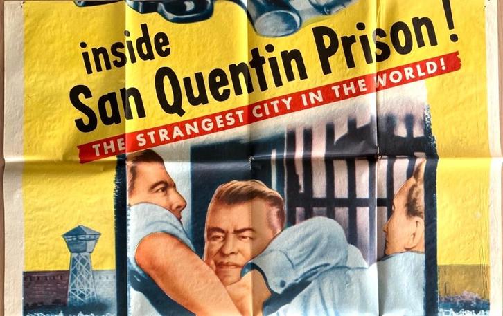 The Steel Cage (1954) - Originele filmposter, Verzamelen, Posters, Gebruikt, Film en Tv, A1 t/m A3, Rechthoekig Staand, Ophalen of Verzenden