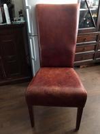 Schapenleren eethoek stoelen bieden., Gebruikt, Bruin, Leer, Ophalen of Verzenden
